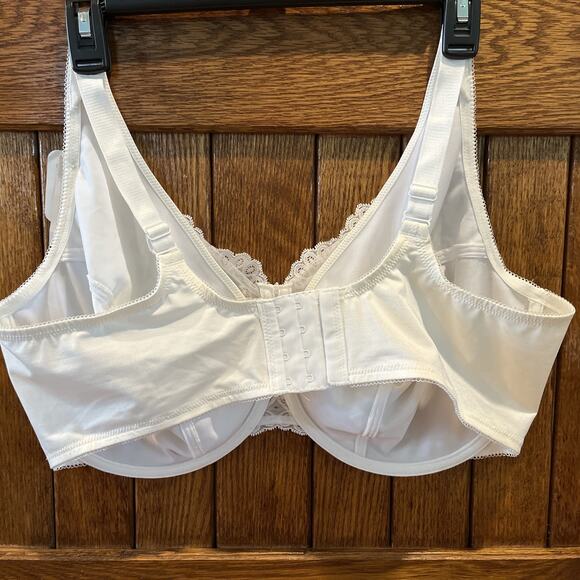 Wacoal Full Figure Bra 85142 Sz 44DDD Ivory Underwire Lace 4 Hooks NWT - Picture 5 of 7